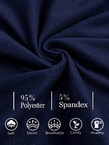 INAWLY Solva Tank Top Tanpa Lengan Kasual Pas Badan Warna Polos untuk Wanita, Cocok untuk Musim Panas - Navy Blue - View 8