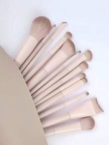 13PCS Soft Bristles Professional Makeup Brush Kit With Blush Contour Foundation Eyeshadow Brow Lip Detail Concealer Powder Brushes And Travel Pouch For Women Daily Makeup Must Have - Multicolor - View 6