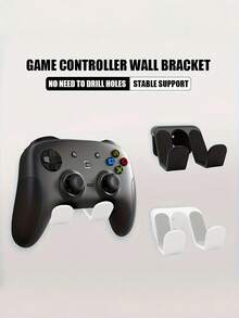 No Drill Wall Mount Game Controller & Headphone Holder, ABS Plastic Display Rack, Practical Hook For Video Game Accessories Storage - multicolor - View 4