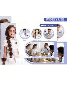 3/12/20 Magnetic Buckle Name Tag With Clip Name Tag Tape 3 Neodymium Magnet Sticky Magnet Uniform Coat ID Tag (Black) - A - View 5