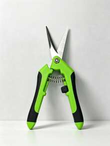 1pc Carbon Steel Garden Scissors, Garden Tools Modern Non Slip Garden Pruning Shear For Garden - Green - View 7