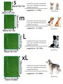 Indoor & Outdoor Dog Pee Pad, Artificial Grass Puppy Training Pad, Pet Grass Toilet, Non-Slip Easy Clean Dog Potty Turf For Small Medium Large Dogs - Green - View 4