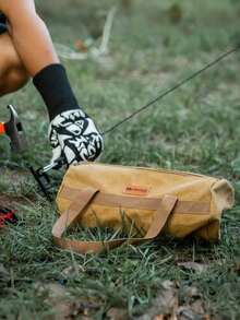 Outdoor Camping Accessory Storage Bag, Tent, Wind Rope, Ground Stakes, Tool Storage Bag, Camping Handheld Ground Stake Bag, Cylindrical Bag. - A - View 3