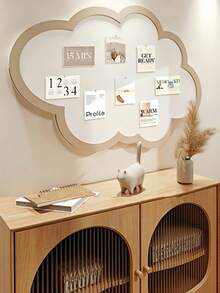 1PC Cloud Shaped Self Adhesive Felt Wall Sticker No Drill Creative Photo Display Memo Pin Board For Home Decor Study Living Room Dormitory Message Board - multicolor - View 5