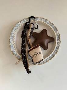 1pc Stylish Coffee Star Knot Bag Accessory Fashionable Personalized Charm Versatile Ornament For Ladies Daily Shopping Travel Handbag Matching Decor - coffee color - View 6