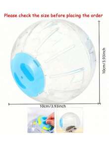 Cute Hamster Exercise Ball, Transparent Rolling Toy For Small Pets, Mice, Rats, Fun Activity, Home, Cage, Indoor, Outdoor, Pet Accessory - Multicolor - View 7