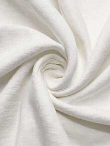 Linhara CURVE Plus Size Women's Woven Casual Fall Blouse Jacket - White - View 3