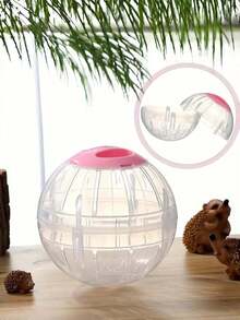 Cute Hamster Exercise Ball, Transparent Rolling Toy For Small Pets, Mice, Rats, Fun Activity, Home, Cage, Indoor, Outdoor, Pet Accessory - Multicolor - View 5