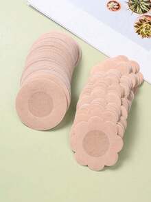 100/10Pcs Disposable Non-Woven Round Nipple Covers – Self-Adhesive Invisible Seamless Pasties, Flower-Shaped Breast Petals For Camisole, Dresses, Prevent Show-Through - Multicolor - View 5