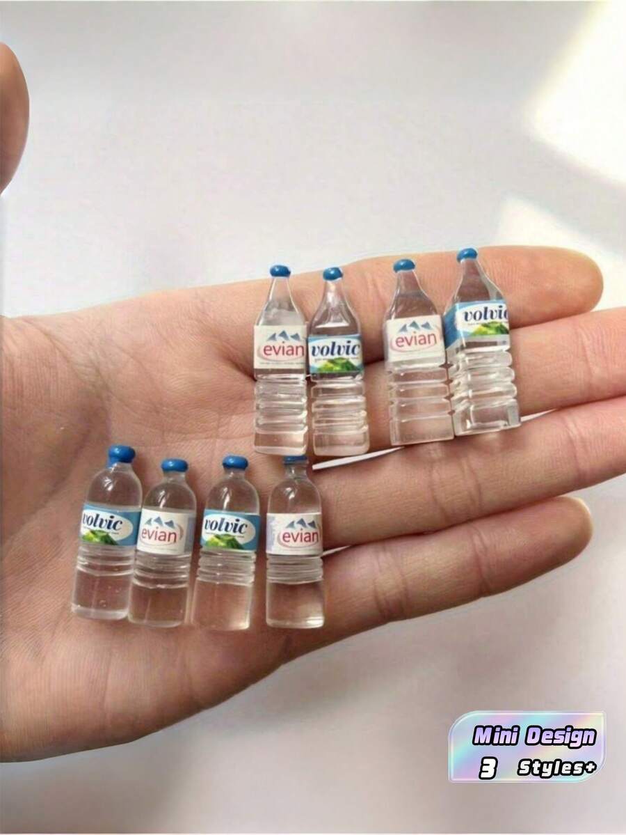 3/6/12Pcs Mini Water Bottle Fridge Magnets, Realistic Resin Drink-Themed Refrigerator Magnets, Oval-Shaped Durable Photo Note Holders For Kitchen Office Decor, Compact Sturdy Construction, Playful Home Accessories, - Multicolor - View 1