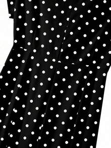 GlowEve CURVE White Elegant Commuter Comfortable Plus Size Jumpsuit - Black and White - View 8