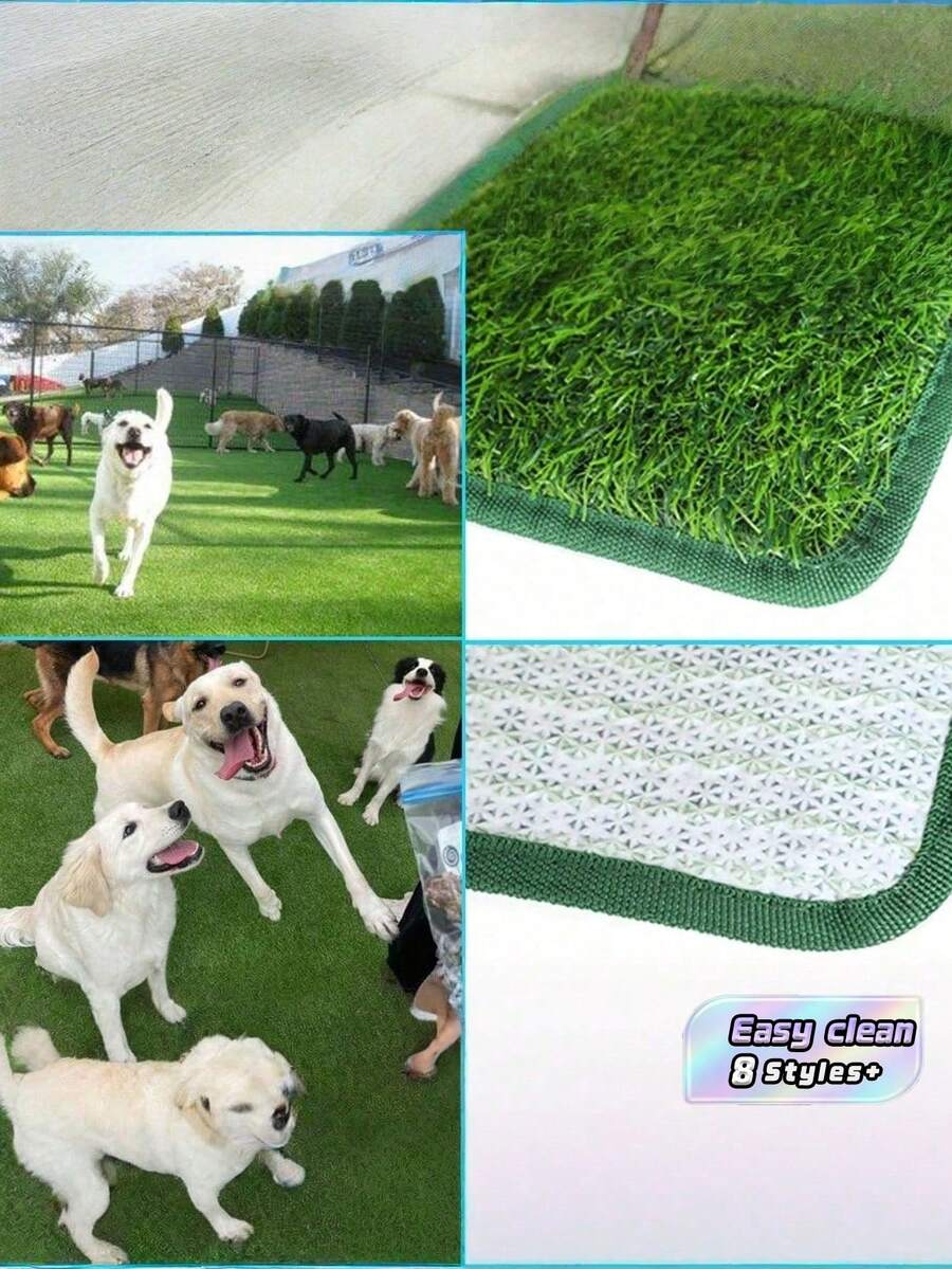 Indoor & Outdoor Dog Pee Pad, Artificial Grass Puppy Training Pad, Pet Grass Toilet, Non-Slip Easy Clean Dog Potty Turf For Small Medium Large Dogs - Green - View 1