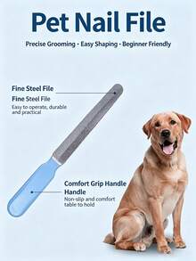 PETSIN Pet Grooming 7-Piece Set, Pet Nail Clippers And Grinder, Flea Comb, Suitable For Cats, Dogs, Rabbits, Pet Grooming SPet Cleaning Accessories, Pet Supplies - Blue seven-piece set - View 11