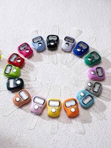 Mini Electronic Finger Counter/Ring Type Manual Counter, Manually Pressed Pedestrian Flow Counter, Color Random Tasbih, Small And Cute, Easy To Use, Simple To Operate, Suitable For Weaving Counting, Prayer Counting, Etc - Multicolor - View 3