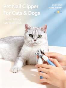 PETSIN Pet Grooming 7-Piece Set, Pet Nail Clippers And Grinder, Flea Comb, Suitable For Cats, Dogs, Rabbits, Pet Grooming SPet Cleaning Accessories, Pet Supplies - Blue seven-piece set - View 8