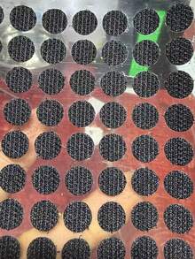 Double-Sided Self-Adhesive With A Diameter Of 2cm/0.78inch, Made Of White And Black Nylon. Suitable For Classrooms, Offices, And Home Use. Round In Shape, 2 Pieces Per Set (One Hook Side And One Loop Side). - 2cm - View 5
