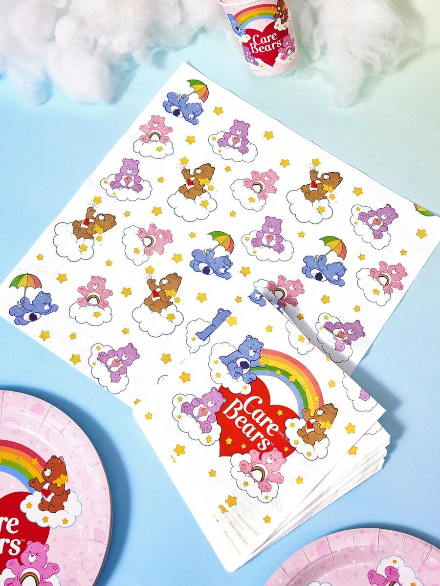 SHEIN X Care Bears Papaper Napkins - Love Bear - View 1
