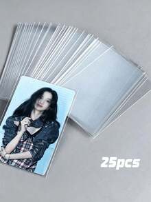 100 Buah Pelindung Kartu untuk Binder, Halaman Pelindung Foto Transparan, Tempat Kartu PVC Bening untuk Penyimpanan Foto, Pelindung Kartu Koleksi Holografik Popcorn - MultiWarna - View 9