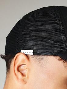 SUMWON Classic Trucker Cap With Mesh Back Panel And Snapback Closure Everyday Casual Hat - Black - View 4