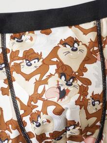 LOONEY TUNES X SHEIN Quần boxer nam thiếu nhi in hoạt hình dễ thương thời trang - trắng - Xem 3