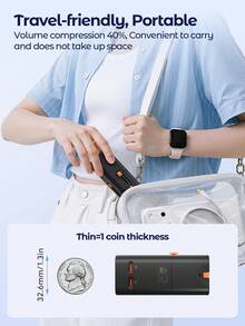 Teckwe Ravel 全球通用旅行轉接頭 AC 電源插頭轉接器 壁式充電器，附 USB-C 與 USB-A 充電埠，適用美國、歐盟、英國、澳洲，黑色 - 黑色 - 查看 5