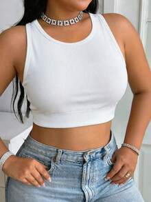 Velisys Velisys Women's Plus Size Solid Color Daily Fitness Tropical Sports Tank Top Gym Grey White Black Summer - Multicolor - View 5
