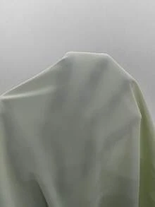 Elenzga 女士纯色不对称领褶饰优雅衬衫 - 綠色 - 查看 8