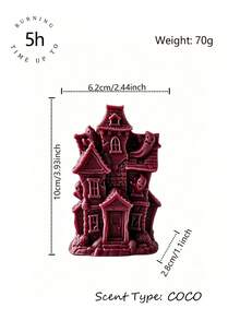 70g Ghost Castle/Ghost House Aroma Candle Halloween Dark Creative Atmosphere Ornament Horror Castle Styling Candle Niche Personalized Home Decoration Gift Ghost Festival Atmosphere Photography Props - Ghost Castle - View 5