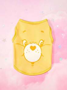 Care Bears X PETSIN 1件可愛心形熊卡通熊圖案黃綠數位印花寵物背心，透氣親膚，適合舒適室內休息或戶外玩樂 - 彩色 - 查看 16