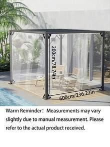 Heavy Duty Waterproof Transparent Tarp With Grommets, Ropes, Reinforced Edges, Tear-Resistant, UV-Resistant, Suitable For Greenhouse, Yard, Garden, Porch, Gazebo, Outdoor - multicolor - View 9