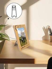 1SET Stainless Steel Frame Stand - Self-Adhesive Adjustable 14.99-25.91cm Black Bohemian Style Durable Metal Display Rack, Suitable For Artwork, Photos, Home Decor And Exhibition, Minimalist Design, Sturdy Structure - multicolor - View 2