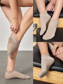 GLOWMODE 3 Pairs Socks Walk A Mile Soft Ventilated Mesh Grip Studio Workout Daily - Multicolor - View 9