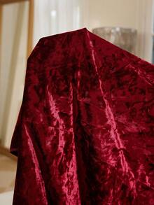 MuseNap CURVE Women's Plus Size Velvet Fabric Soft Skin-Friendly Black Long Nightgown - Burgundy - View 7