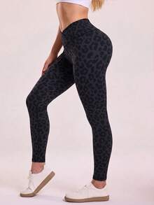 SHEIN Velisys 2 Buah Legging Olahraga Wanita - MultiWarna - View 5