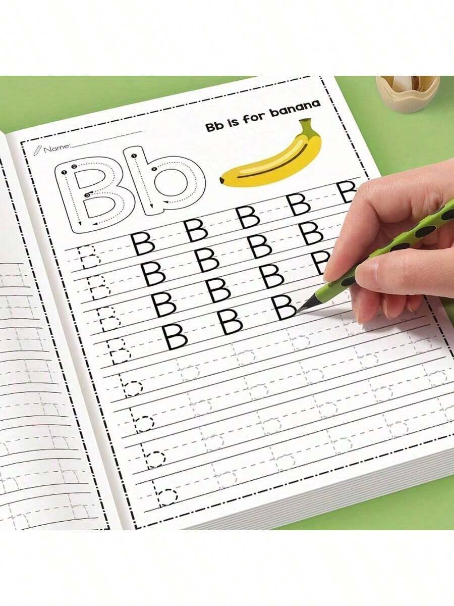 MINKOJA 1 Set Of Writing Exercise Books, Calligraphy Exercise Books For Learning Calligraphy, Pen Control Training Aids Suitable For Home And School Use, Learning Supplies, Early Education, Structured Writing, Learning Activity Books, Easy-To-Use Formats