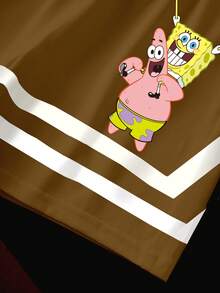 SpongeBob SquarePants | SHEIN 小男孩圓領短袖T恤與短褲休閒套裝 - 白色 - 查看 6