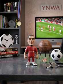 Minix Collectible Figurines 2026 World Cup Gift Minix Van Dijk Figure Liverpool PVC Collectible Netherlands Soccer Star Great For Football Fans & Memorabilia - Red - View 2