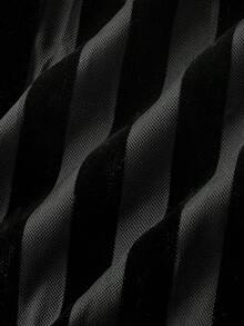 ROMWE Goth 暗黑哥德風萬聖節穿搭 透視條紋襯衫 - 黑色 - 查看 4