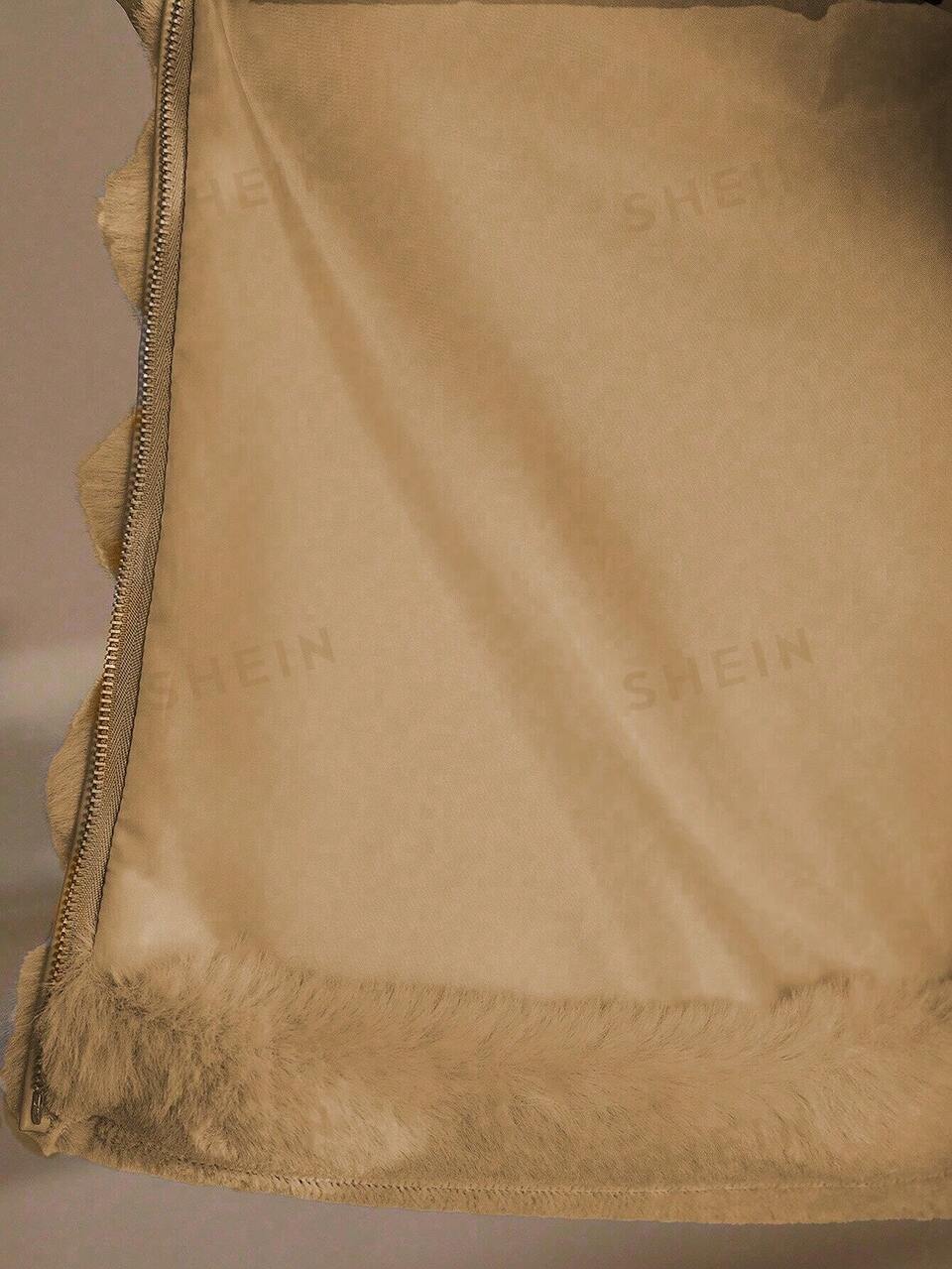 MOTF ZIPPER STAND COLLAR RIBBED FLEECE COAT