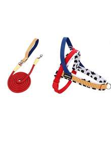 Dog Leash Saddle Vest Style Small And Medium-Sized Dog Corgi Bichon Chest Harness Dog Walking Leash - Multicolor - View 6