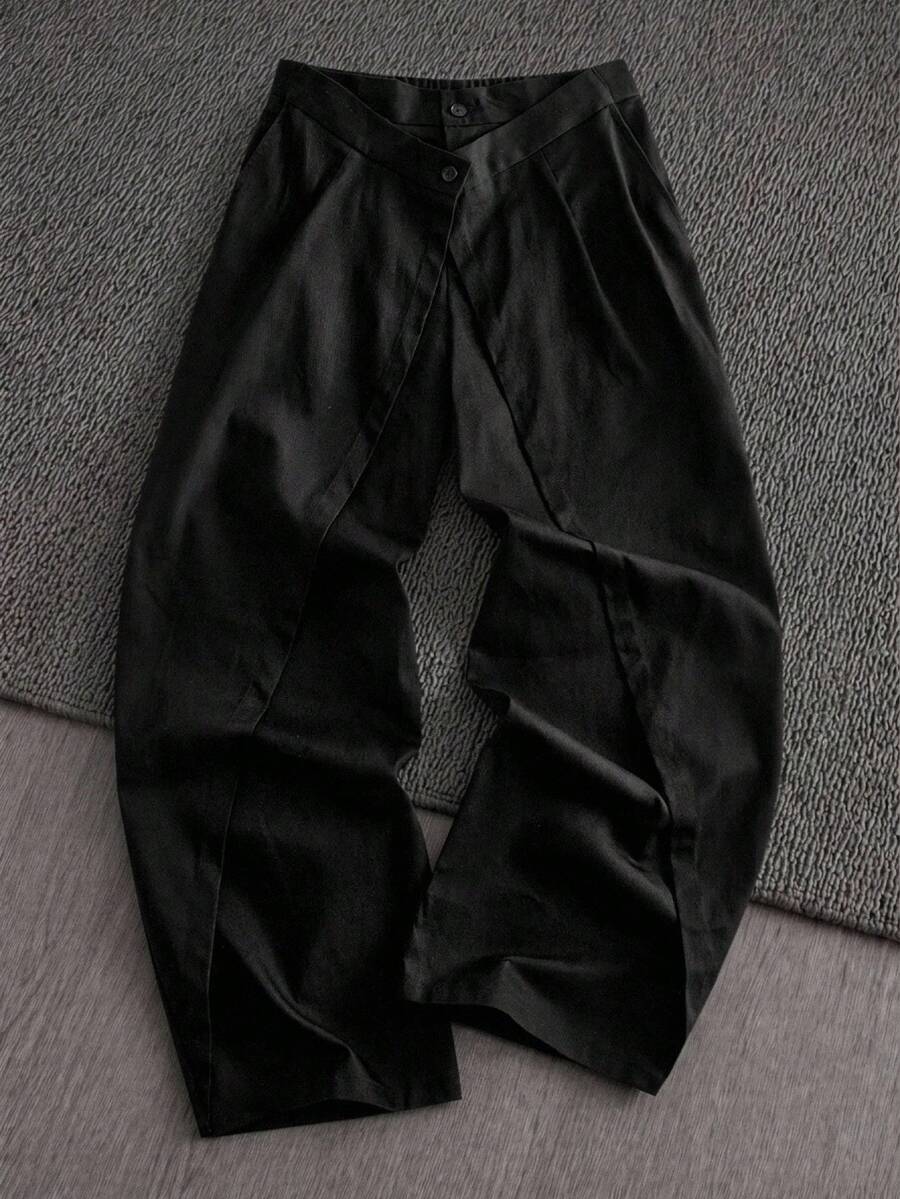 HIMLAND Men's Solid Color Casual Versatile Daily Wear Denim Jeans - Black - View 1