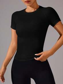 Velisys Velisys Women's Solid Color Casual Versatile Daily Travel Sports T-Shirt - Multicolor - View 5