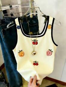 SHEIN Camiseta de tirantes de corte regular para mujer de talla grande - Multicolor - Ver 3