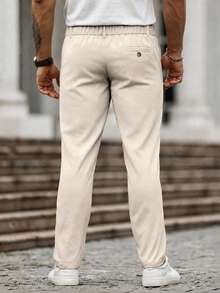 Manfinity Homme Men's Plus Size Casual Versatile Commuter Pants - Apricot - View 2