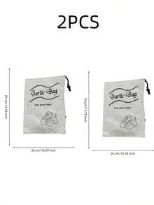 Haus Hana 1/2pcs 26x35cm Portable Canvas Vegetable Storage Bag, Drawstring Potato Onion Pepper Print Produce Organizer With Non-Woven Lining, Simple Farmhouse Pantry Sack For Kitchen, Home, Camping, Grocery, Daily Use & Gift - View 18