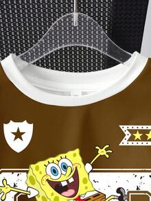 SpongeBob SquarePants | SHEIN 小男孩圓領短袖T恤與短褲休閒套裝 - 白色 - 查看 3