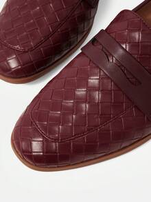MOTF Zapatos planos casuales, cómodos y versátiles para mujer para Navidad - Burdeos - Ver 5