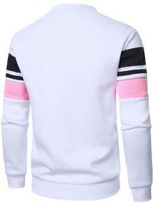 Manfinity Homme Men's Colorblock Fashion Casual Pullover Sweatshirt - Multicolor - View 2
