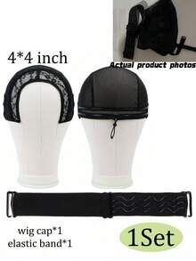 Nunify Wig Caps untuk Membuat Wig Lace dengan Tali Serut, Topi Jala yang Dapat Diatur dengan Pita Elastis Silikon Anti Selip untuk Wig, Topi Tenun dengan Tali Serut untuk Membuat Wig Lace Front 4x4, 5x5, 13x4, 13x6 - warna-warni - View 11