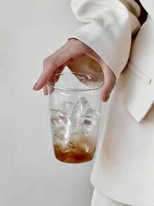 Haus Hana 1 Piece Simple & Premium Transparent Glass Cup, Creative Coffee, Milk, And Beverage Cup - Clear - View 8